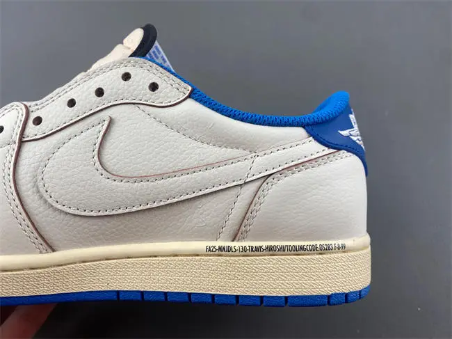 Jordan 1 Retro Low OG SP Fragment x Travis Scott Sail Military Blue 