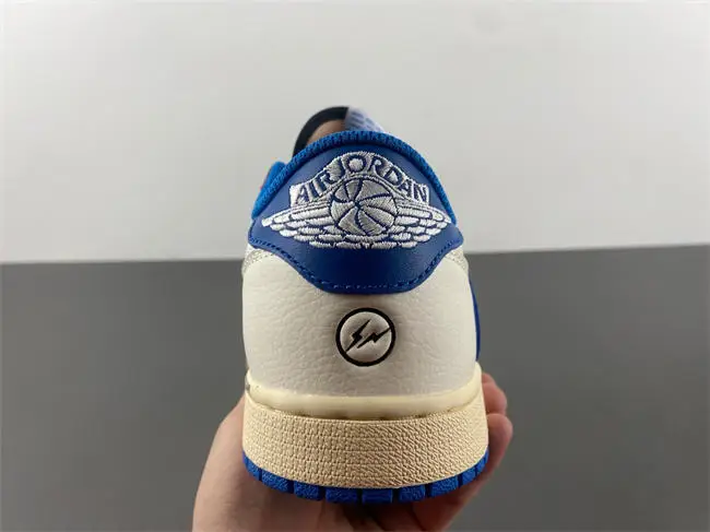 Jordan 1 Retro Low OG SP Fragment x Travis Scott Sail Military Blue 