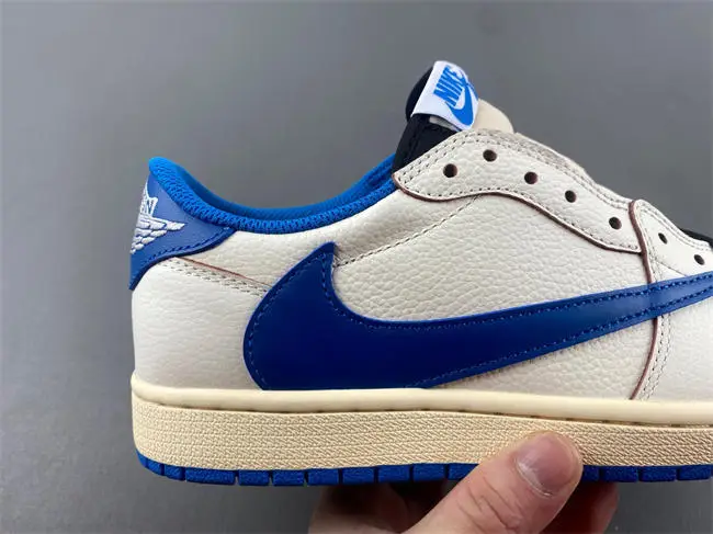 Jordan 1 Retro Low OG SP Fragment x Travis Scott Sail Military Blue 