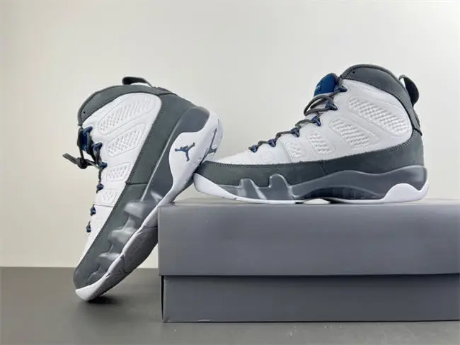 Air Jordan 9 “Flint Grey”Color: White French Blue-Flint 