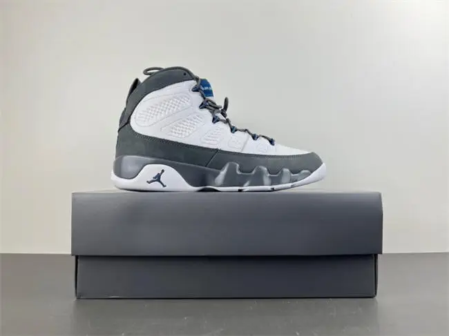 Air Jordan 9 “Flint Grey”Color: White French Blue-Flint 