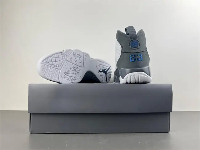 Air Jordan 9 “Flint Grey”Color: White French Blue-Flint 