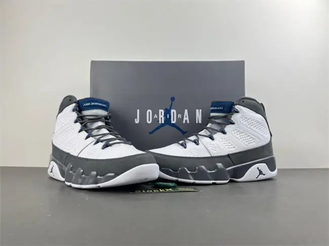 Air Jordan 9 “Flint Grey”Color: White French Blue-Flint 