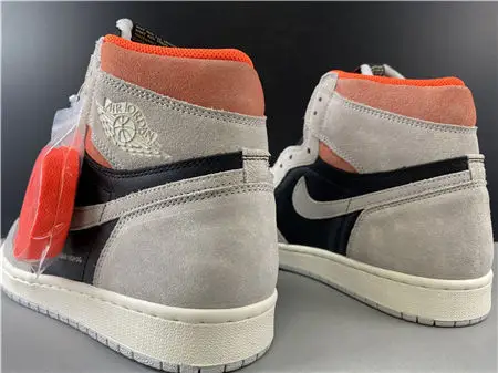 Jordan1 Retro Neutral Grey Hyper Crimson 