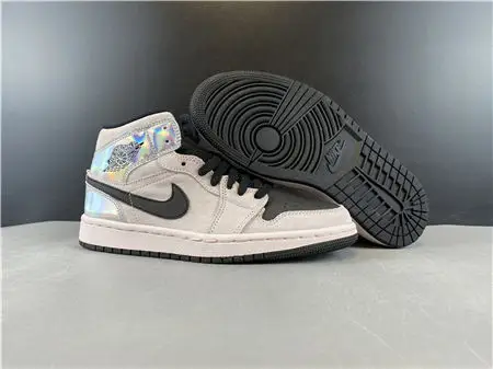 Jordan1 Mid Dirty Powder Iridescent 