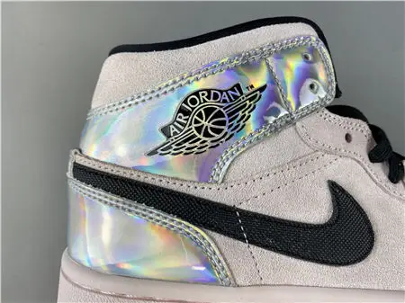 Jordan1 Mid Dirty Powder Iridescent 