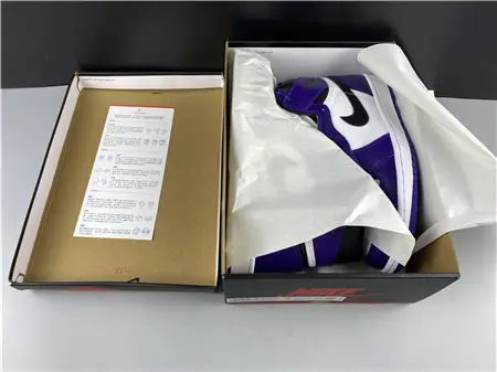 Jordan1 Retro Court Purple White 