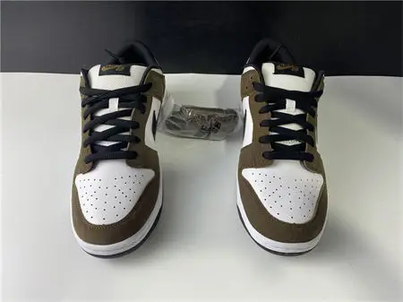 Nike SB Dunk Low White Black Trail End Brown 
