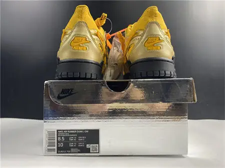 Nike Air Rubber Dunk Off-White University Gold 