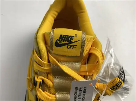 Nike Air Rubber Dunk Off-White University Gold 