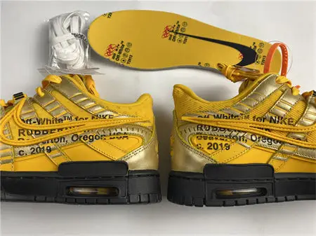 Nike Air Rubber Dunk Off-White University Gold 