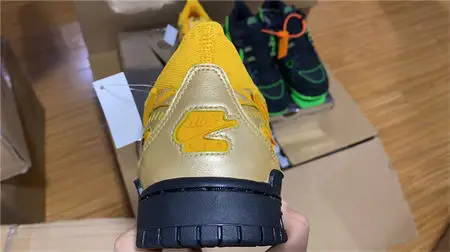 Nike Air Rubber Dunk Off-White University Gold 